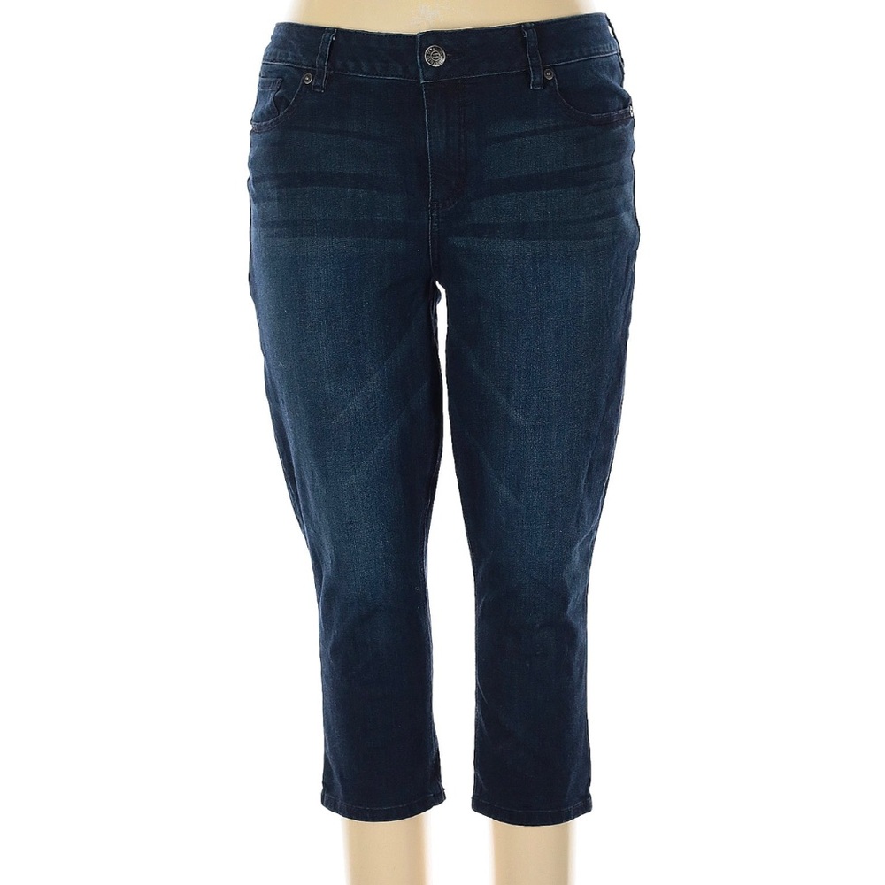 Seven7 Blue Jeans capris cropped denim size 16